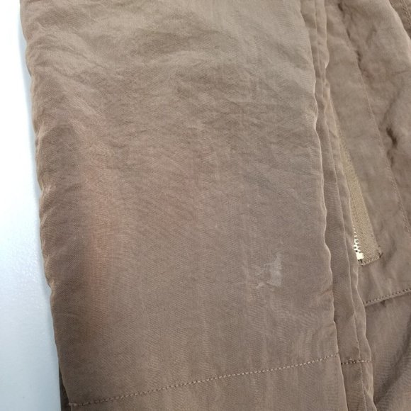 Venezia Milano Jacket Womens Small‎ Brown Zip Snap Pockets Hooded Outdoor - Picture 12 of 12